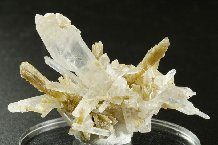 Clinozoisite and Quartz Crystal Cluster - Peru (New Find) #375587